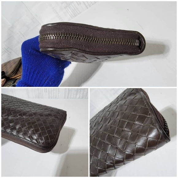 Authentic Bottega Veneta Intrecciato Leather Zip Around Continental Wall… - Picture 10 of 13